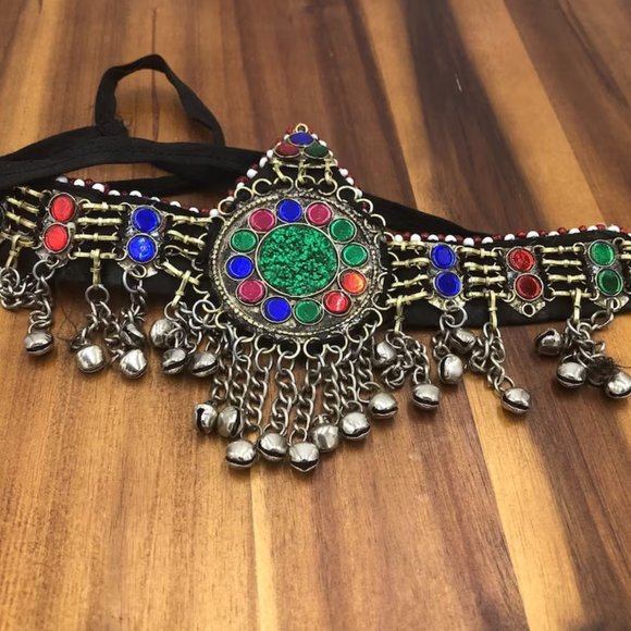 Afghan Kuchi Bells Matha Patti, Headpiece, Hair Jewelry - Picture 1 of 6
